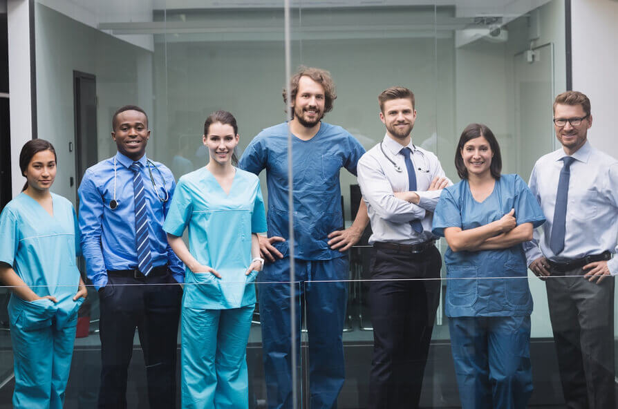 Medical Professionals taking standing and posing